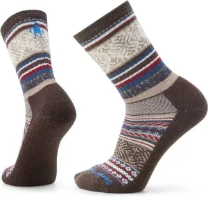 Smart Wool Fair Isle Crew Socks - Chestnut - Medium