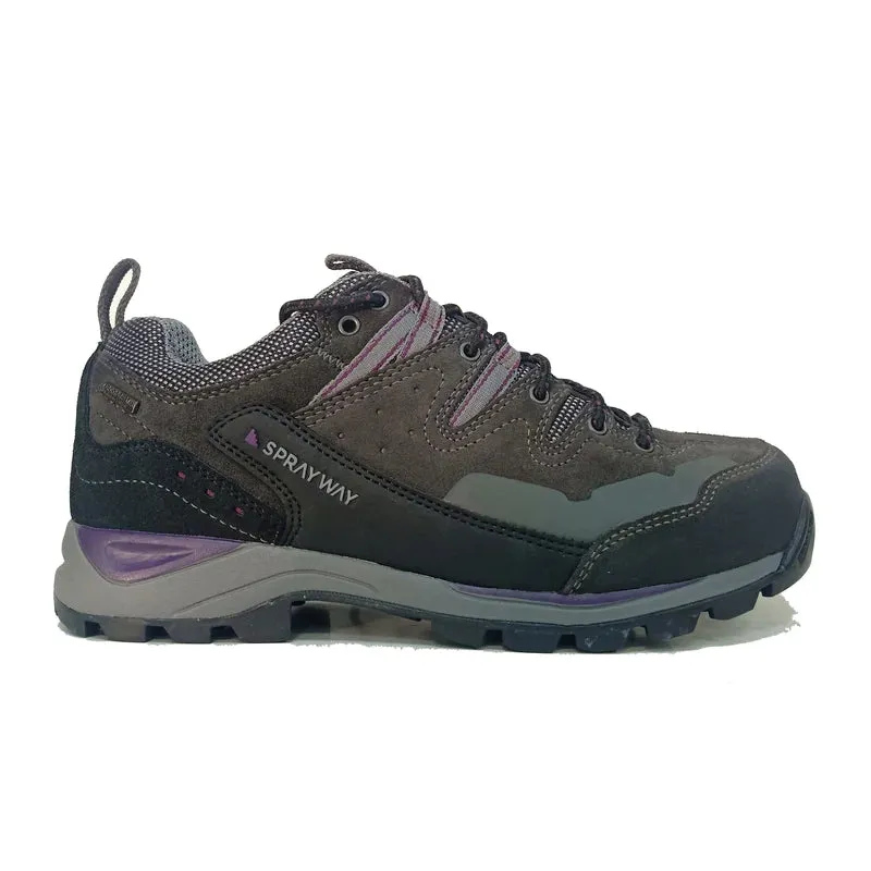 Sprayway Ladies Oxna  Low Waterpoof Walking Shoe Charcoal/Purple