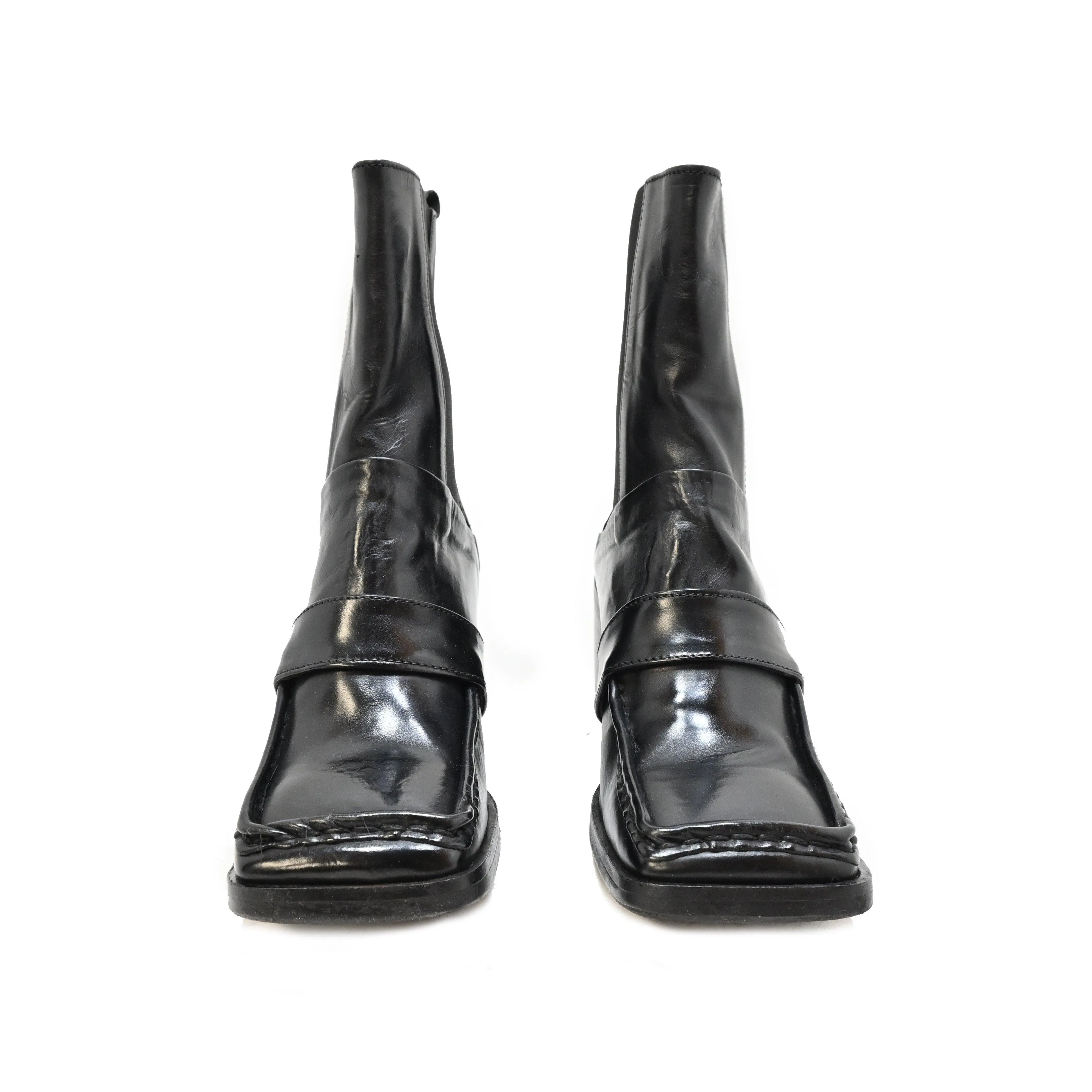 SQUARE 03 - woman ankle-boots leather BLACK