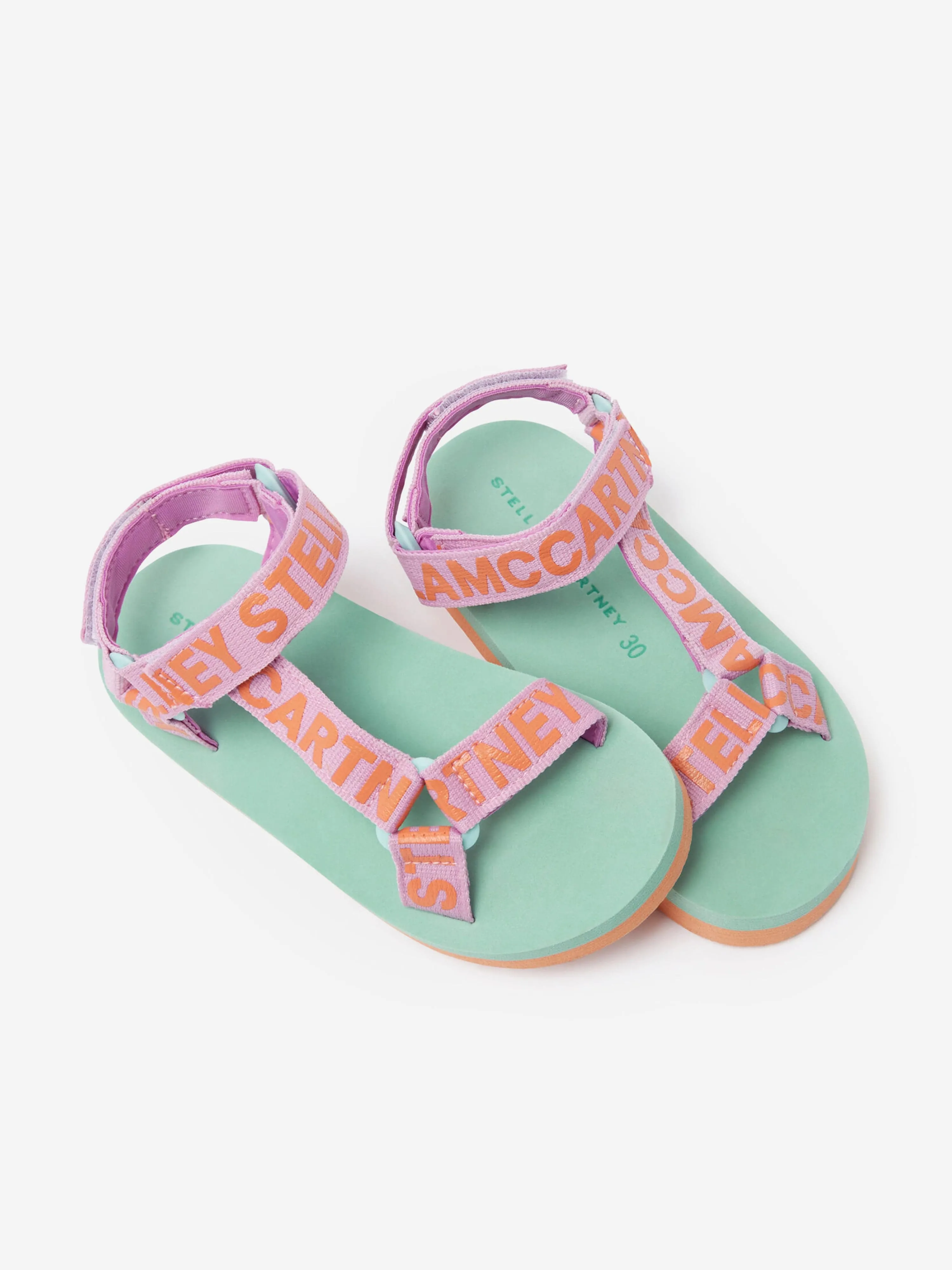 Stella McCartney Girls Logo Sandals in Multicolour