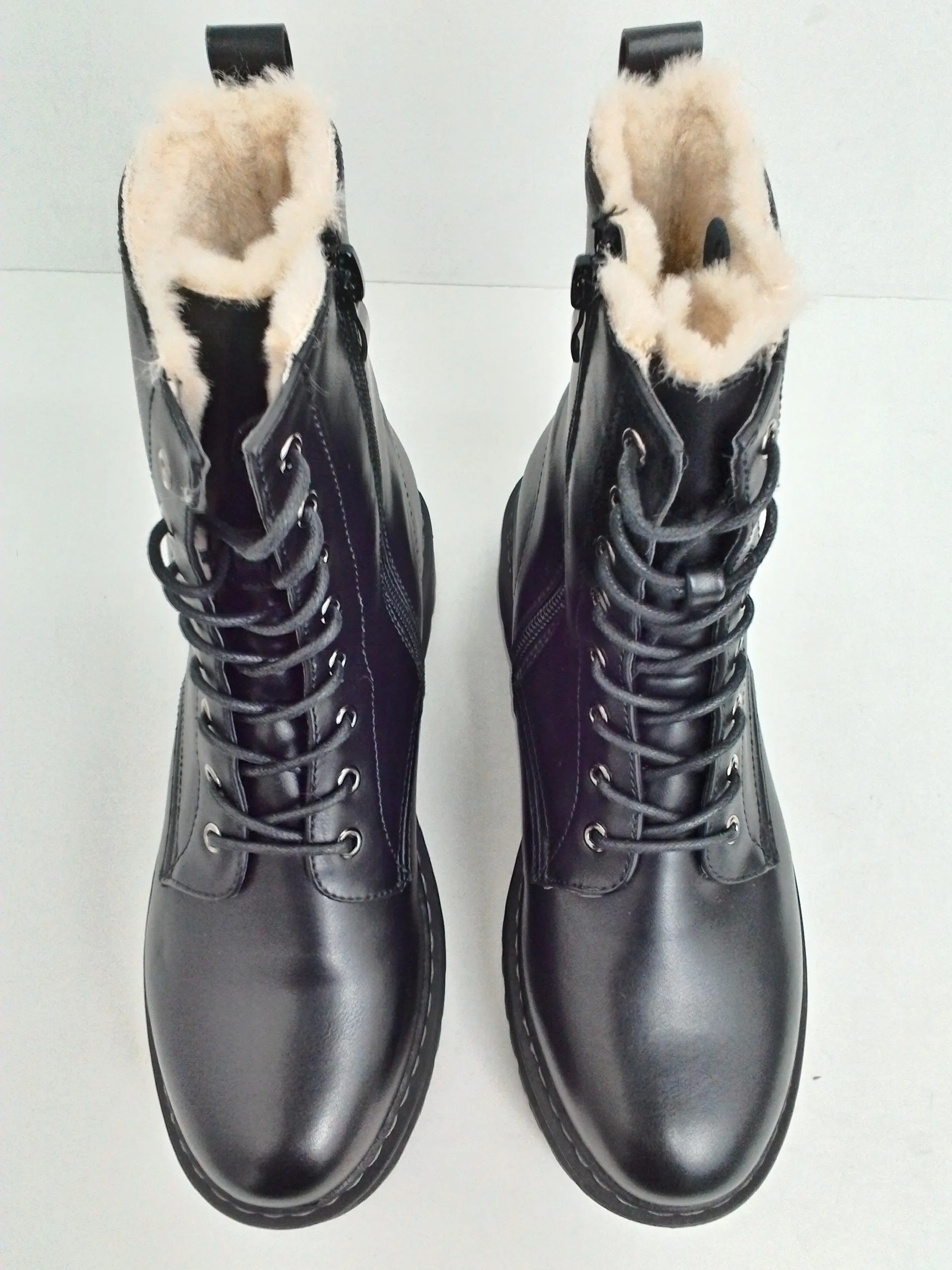 Steve Madden Women's Betty Black Combat Boot Size 9