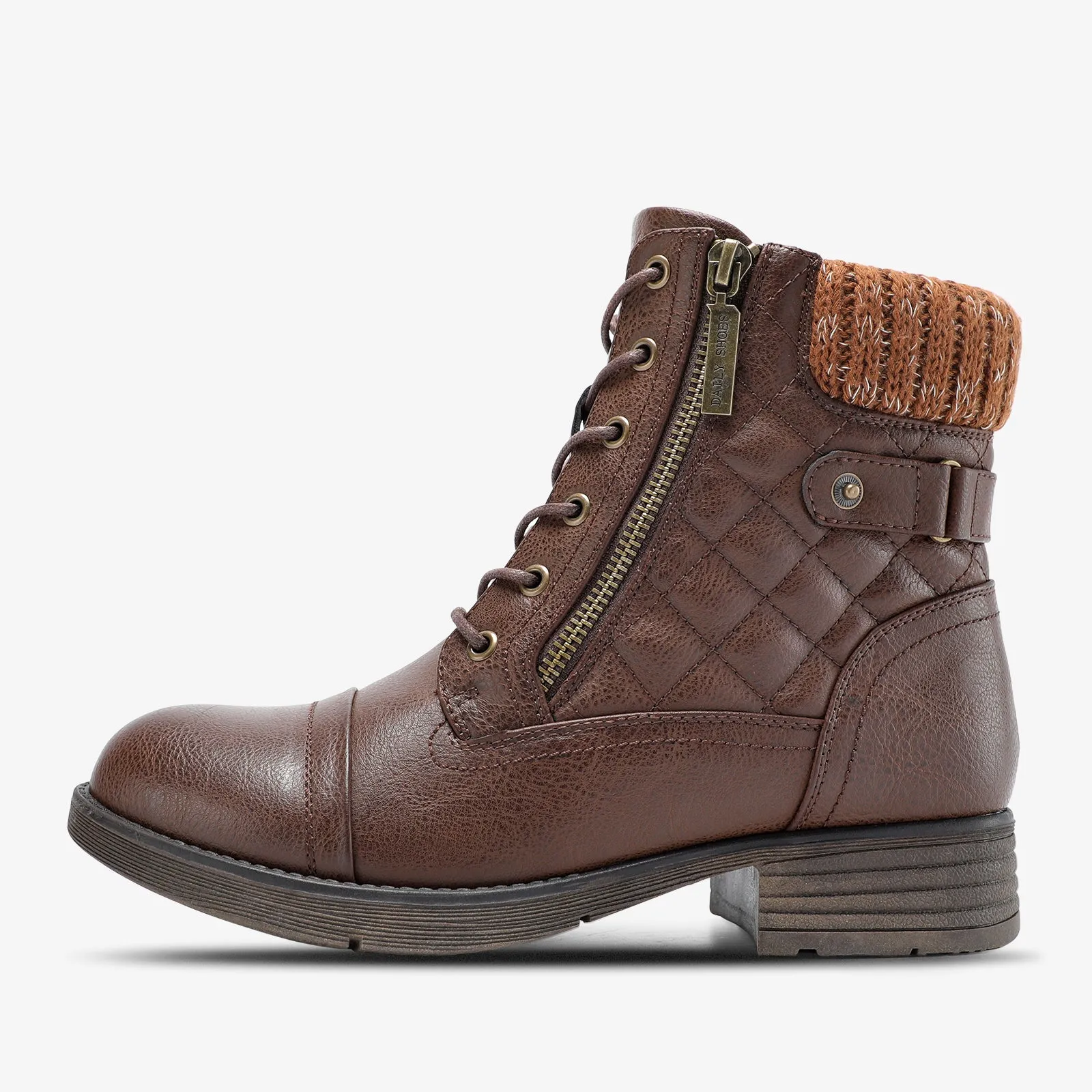 STQ Women's Combat Ankle Boots