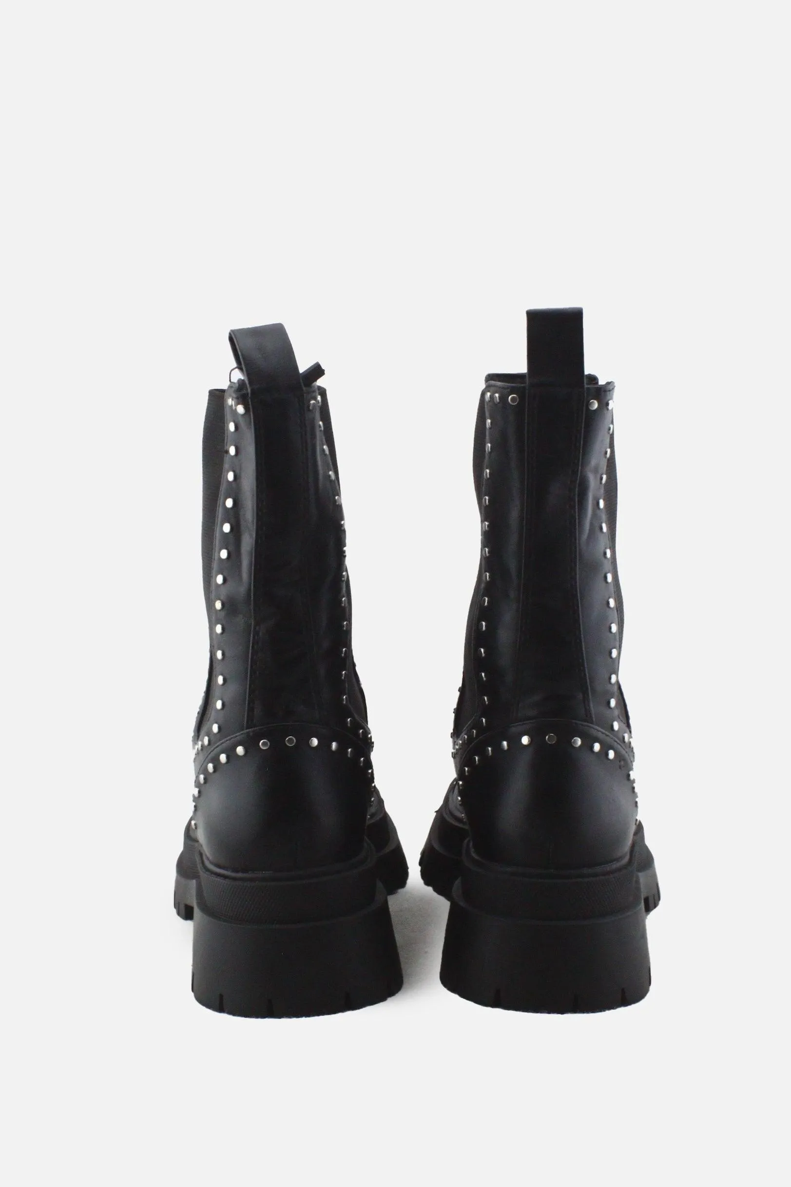 Stradivarius Stretchable Combat Ankle Boots |100% Authentic Leather