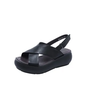 Summer Fish-Toe Cross Strap Wedge Sandals