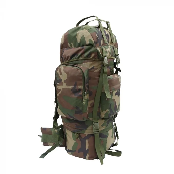 Tactical Rucksack – Woodland Camo - 65L