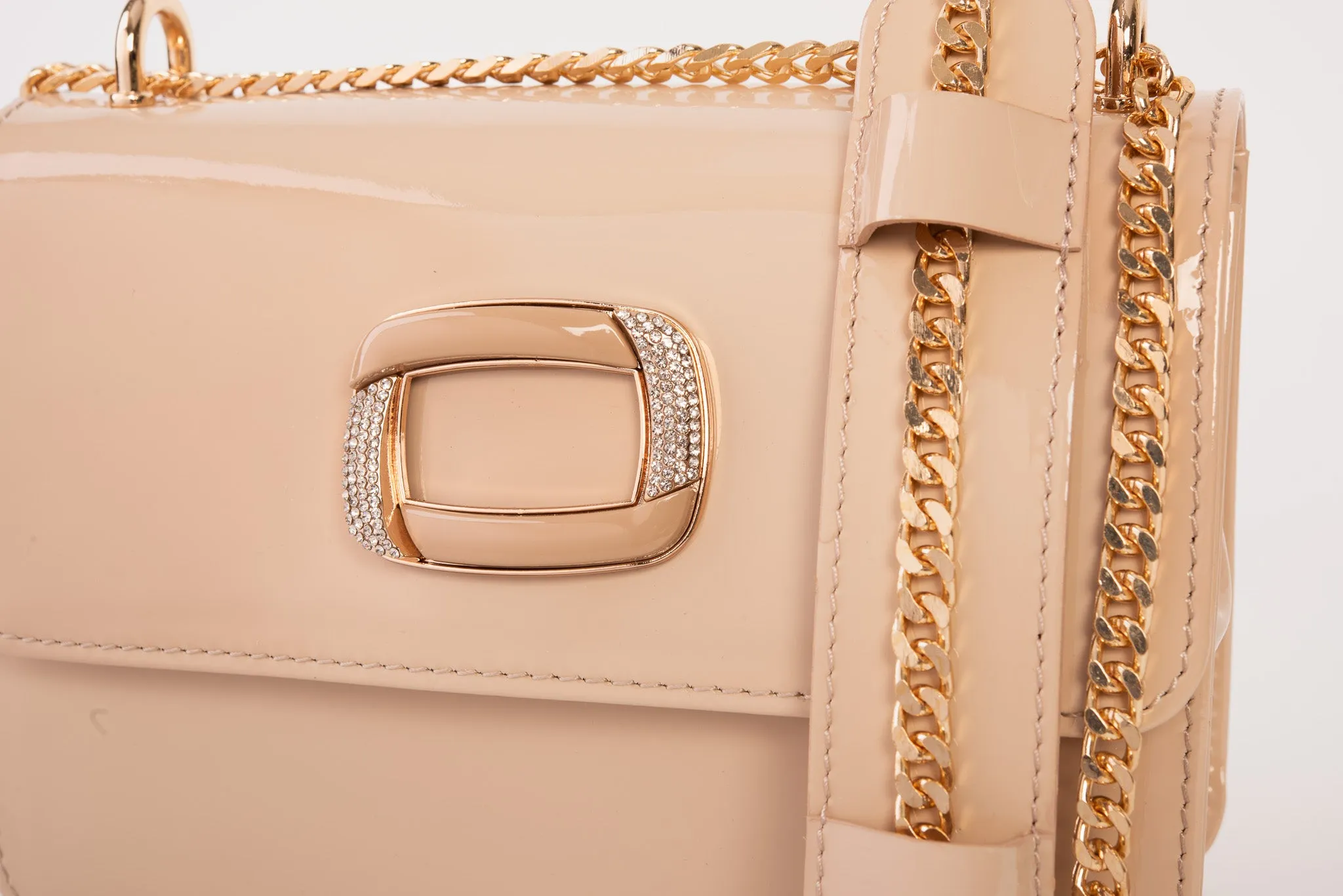 The Ferrara Cream Patent Leather Handbag