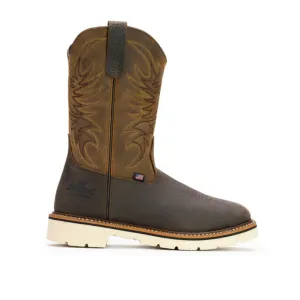 Thorogood American Heritage 11" Square Toe Welllington Soft Toe Work Boot (Men) - Crazyhorse/Pebble Brown