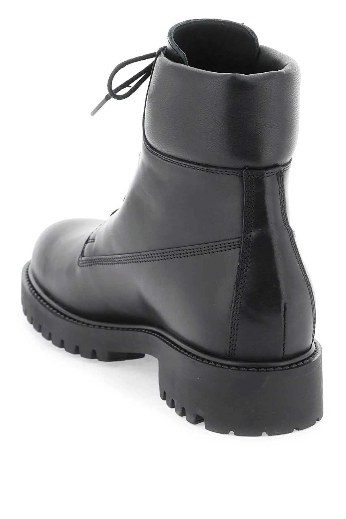 Toteme Husky Ankle Boots In Black Leather