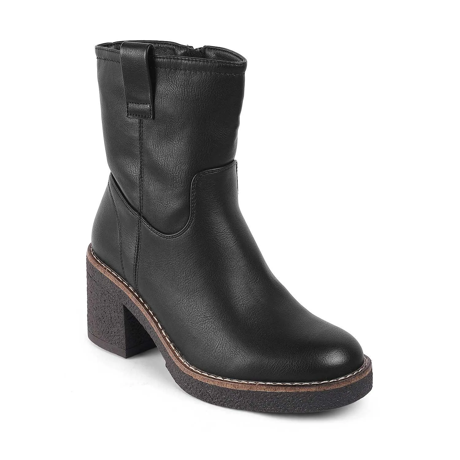 Tresmode Gallen Black Women's Ankle-length Boots