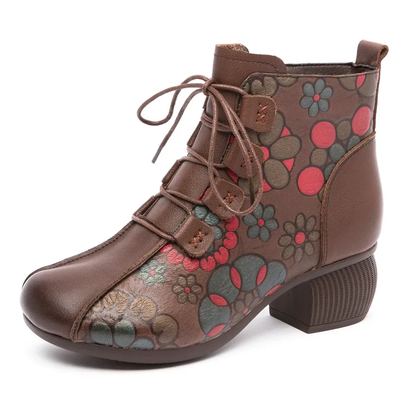 USS Shoes Magda Women's Print Ankle Boots