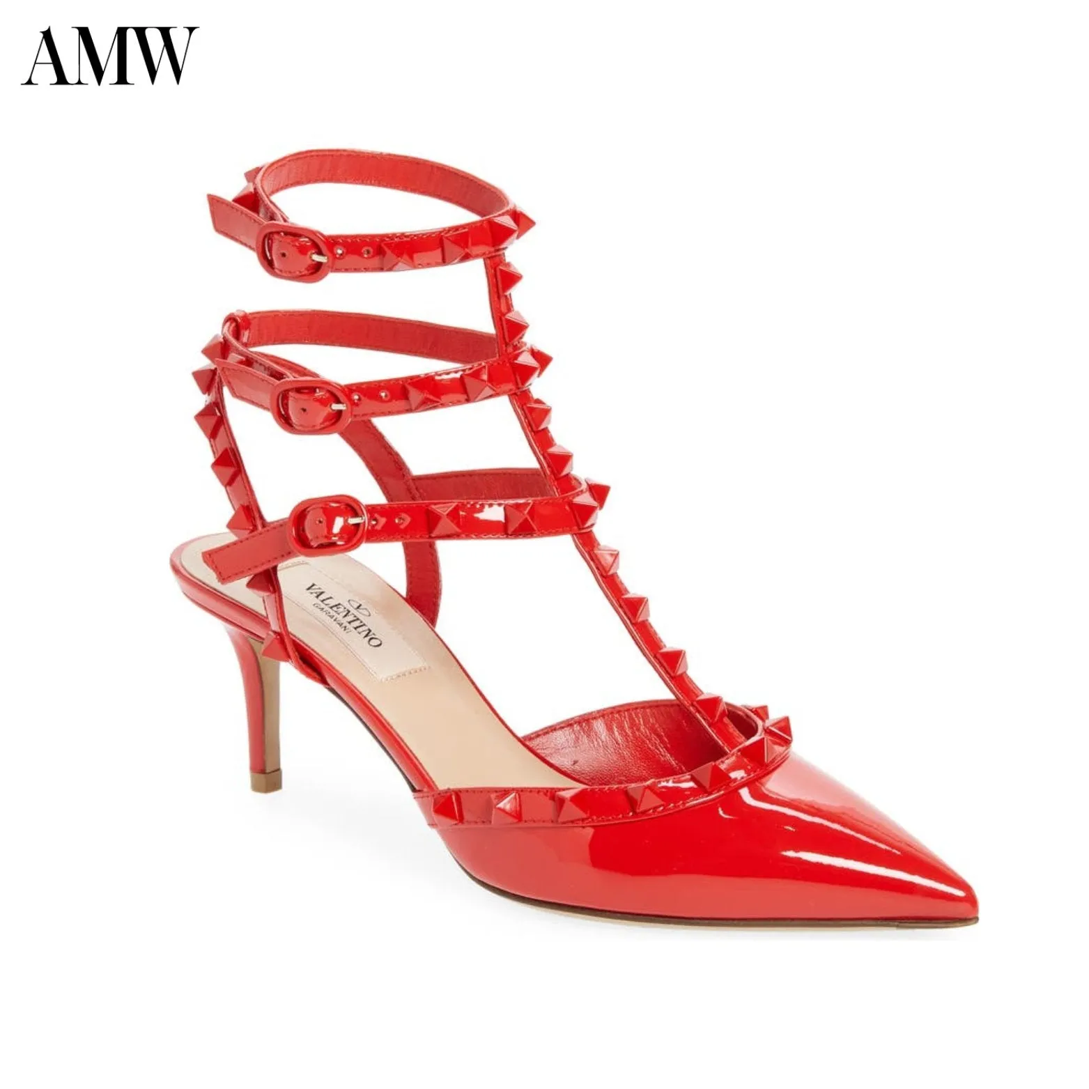 VALENTINO Rockstud Ankle-Strap Sandals