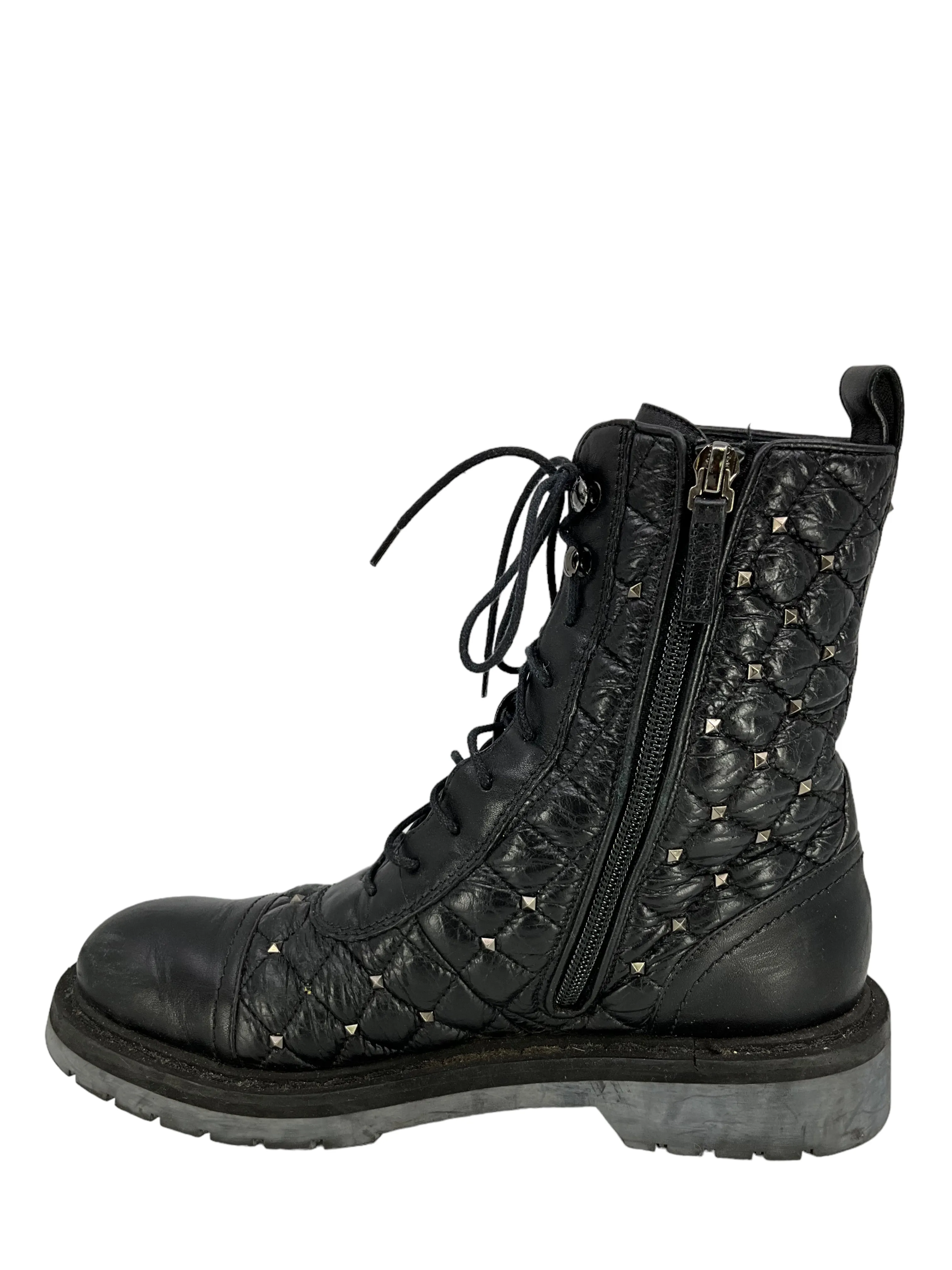 VALENTINO Studded Accent Combat Boots Size 6