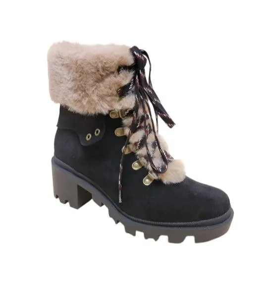 Vini-Fur Combat Boots Womens