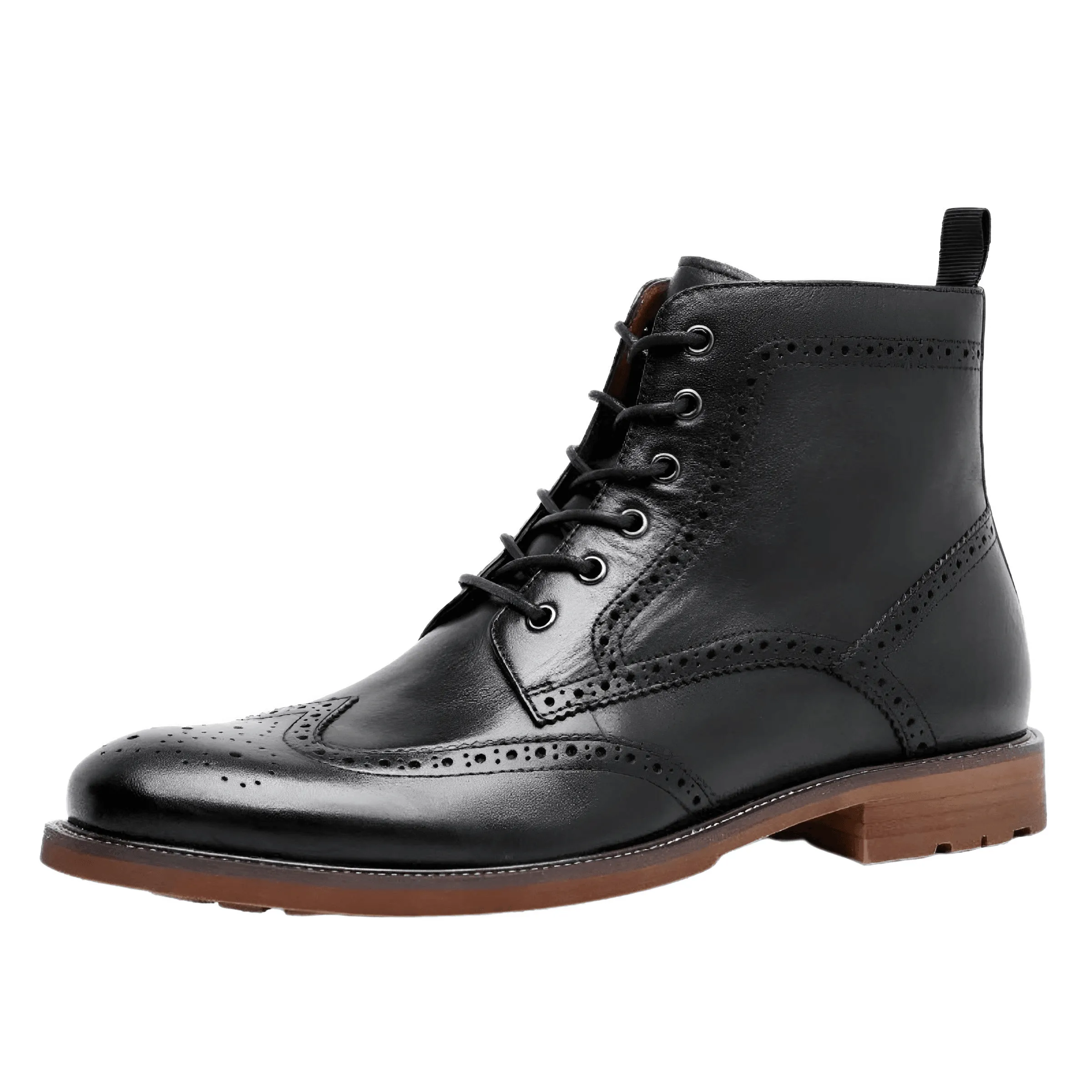 Vintage Brogue Genuine Leather Ankle Boots For Men