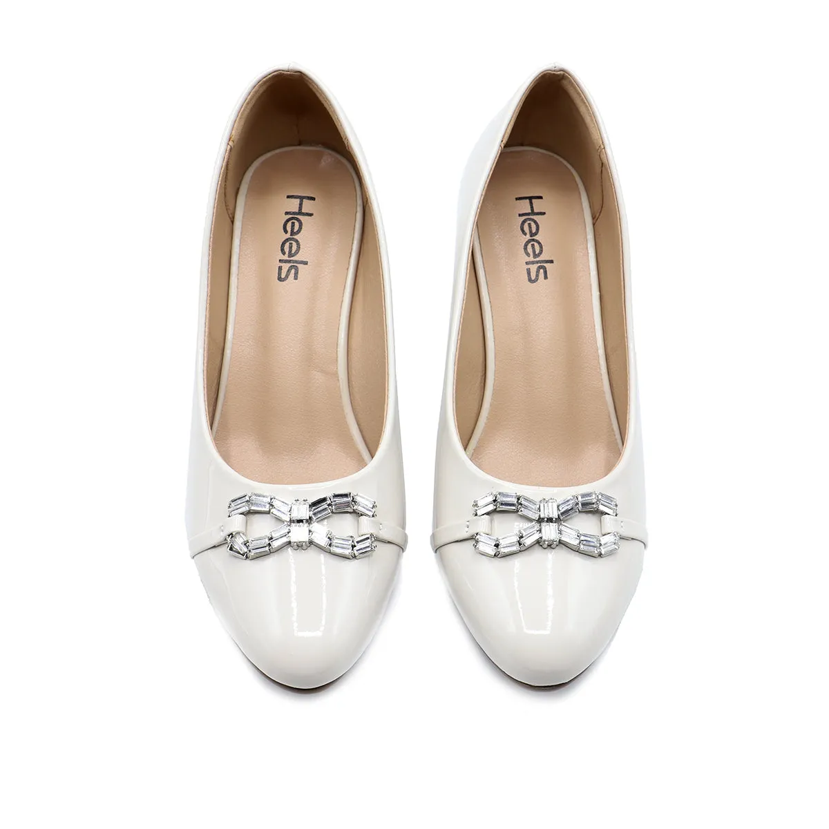 White Formal Court Shoes 085465