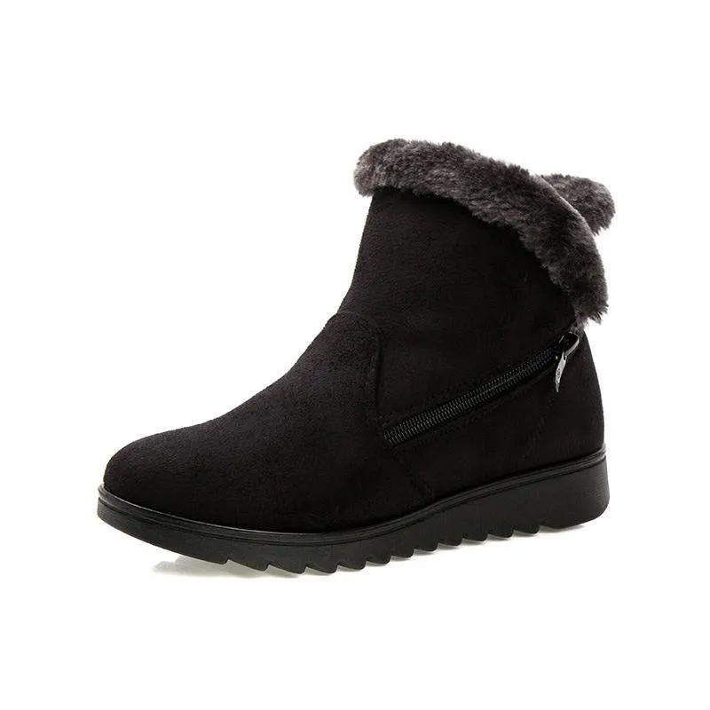 Women's Ankle Winter Snow Boots Warm Fur Shoes