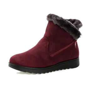 Women's Ankle Winter Snow Boots Warm Fur Shoes