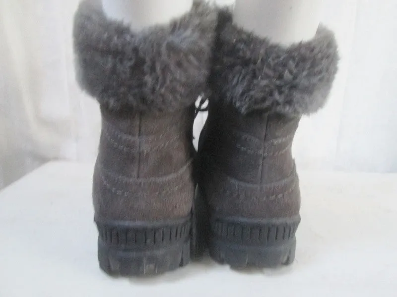 Womens BARE TRAPS DEELYA Lined Ankle Snow Rain BOOT Shoe GRAY 8