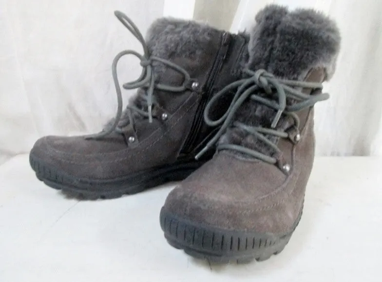 Womens BARE TRAPS DEELYA Lined Ankle Snow Rain BOOT Shoe GRAY 8