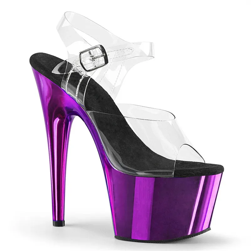 women's Transparent Strappy Platform Sandals