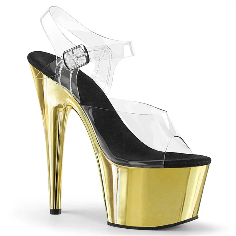 women's Transparent Strappy Platform Sandals