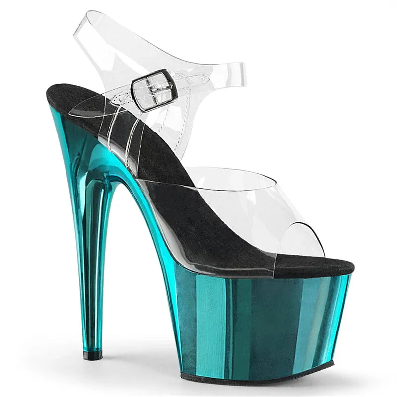 women's Transparent Strappy Platform Sandals