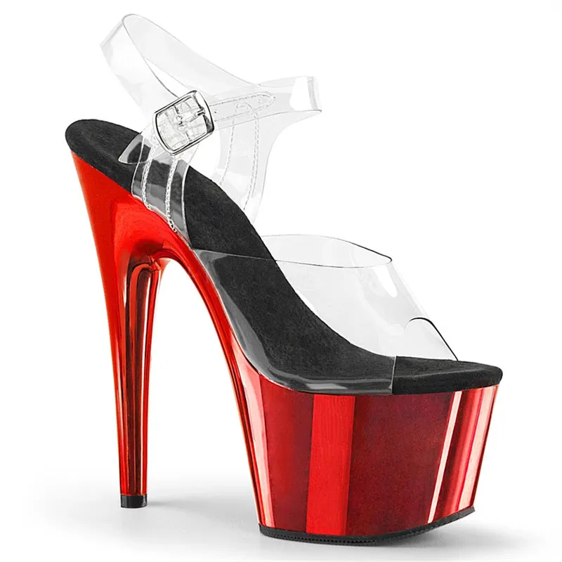 women's Transparent Strappy Platform Sandals