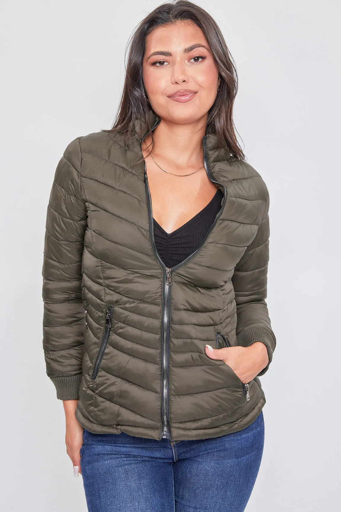 Women's Winter Puffer Lined Shell Jacket