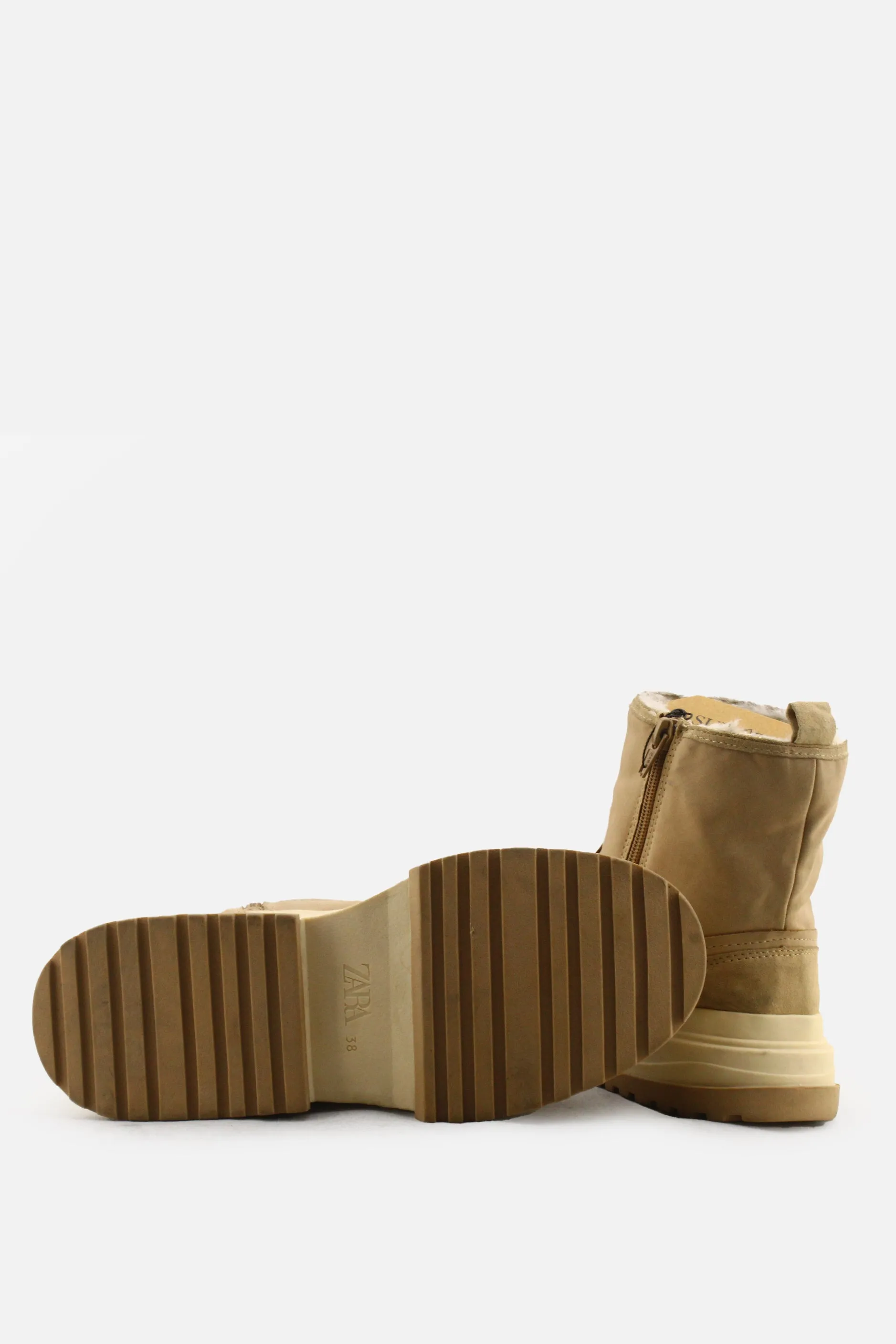 Zara Zipper Snow Boots | Suede