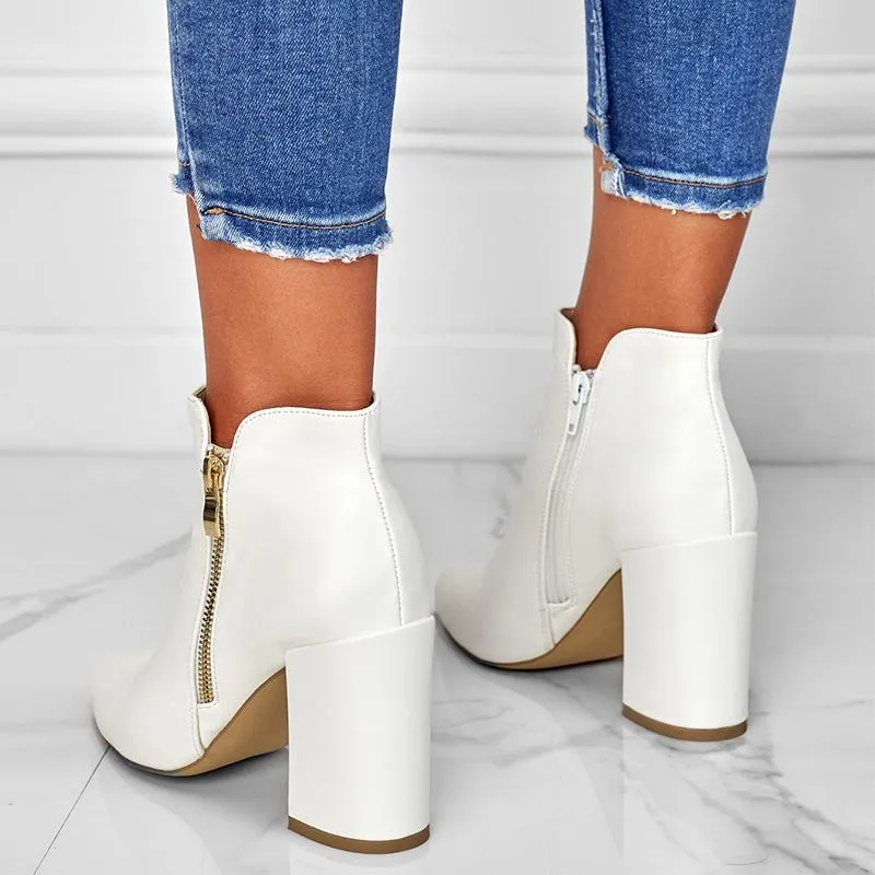 Zipper Ankle Boots