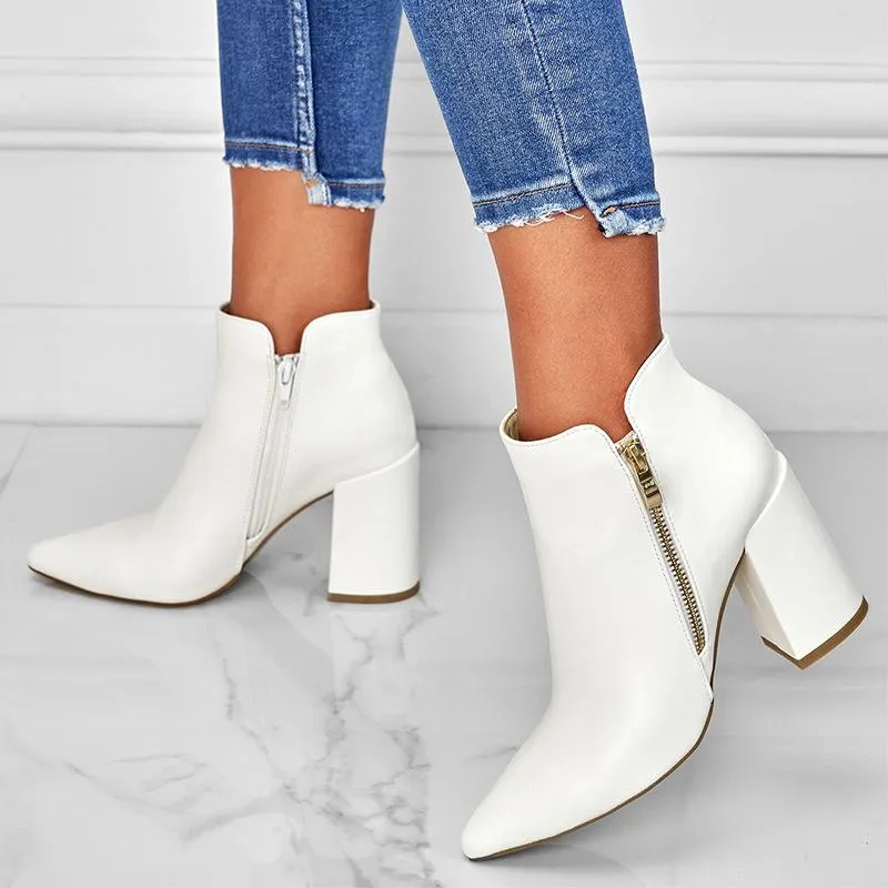 Zipper Ankle Boots